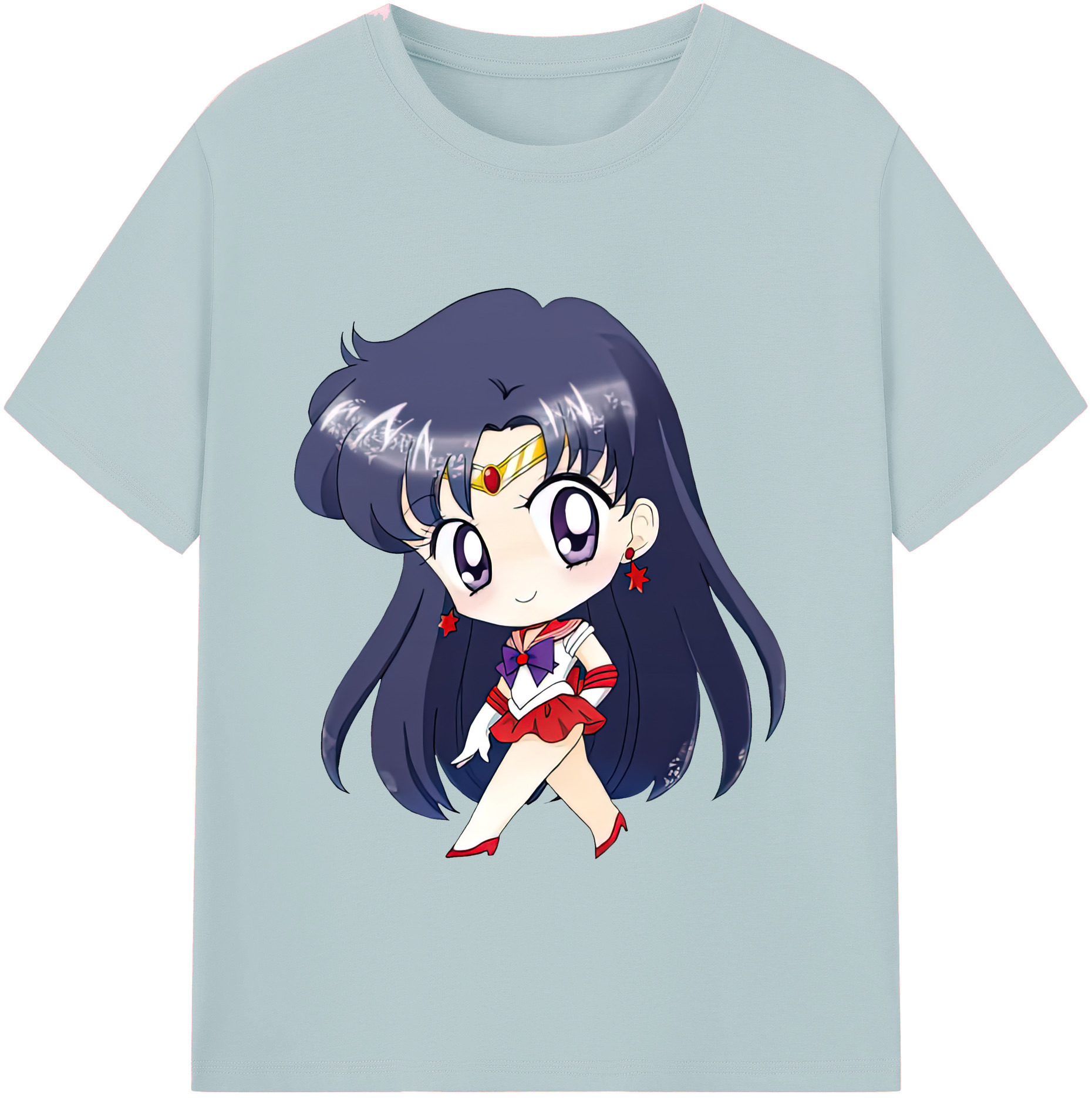 （画像用） 美少女戦士セーラームーン 火野レイ ひの レイ Sailor Moon Hino Rei （セーラーマーズ,Sailor Mars） 綿100％半袖Tシャツ（フロントプリント）
